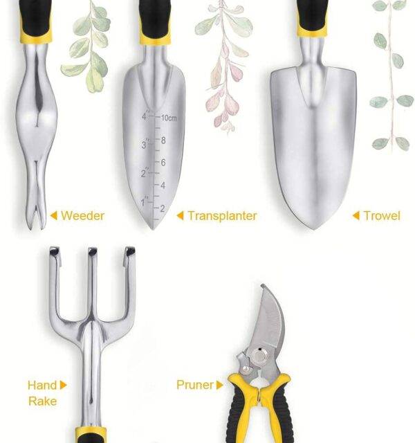 HASTHIP® Garden Tools Set for Home Gardening – 5 Essential Hand Tools